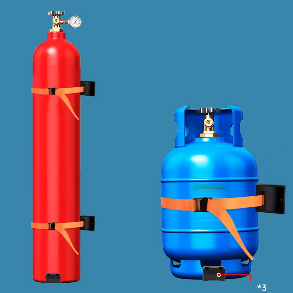Настенный кронштейн для газового баллона автомобиля Держатель баллона с пропаном Держатель для азота Полипропиленовая лента Бутылка для прокачки тормозов Защитные кронштейны