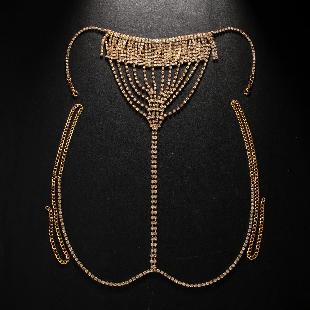 Многослойная цепочка на талию с бахромой и стразами, трусики, пляжная сексуальная цепочка на тело, женская цепочка на тело