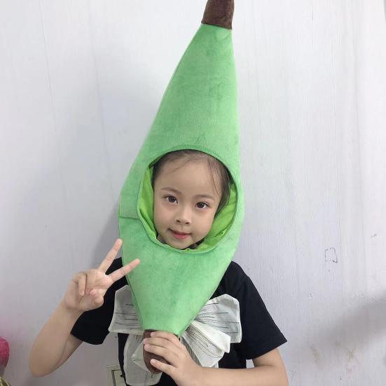 Забавный головной убор в виде банана, мягкие милые плюшевые шапки для переодевания, носимые реквизиты для фотосъемки, головные уборы, мультяшный фрукт, Хэллоуин, Рождество, аксессуары для косплея