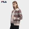 Fila Женский вязаный кардиган с геометрическим жаккардовым узором и лацканами