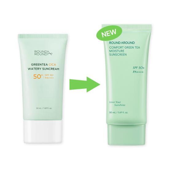 Round Around Comfort Green Tea Moisture Sun Cream 1+1 Special
