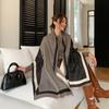 Autumn and Winter New Line Geometric Warm and Versatile Imitation Cashmere Scarf Women's Fashion High End Casual Shawl