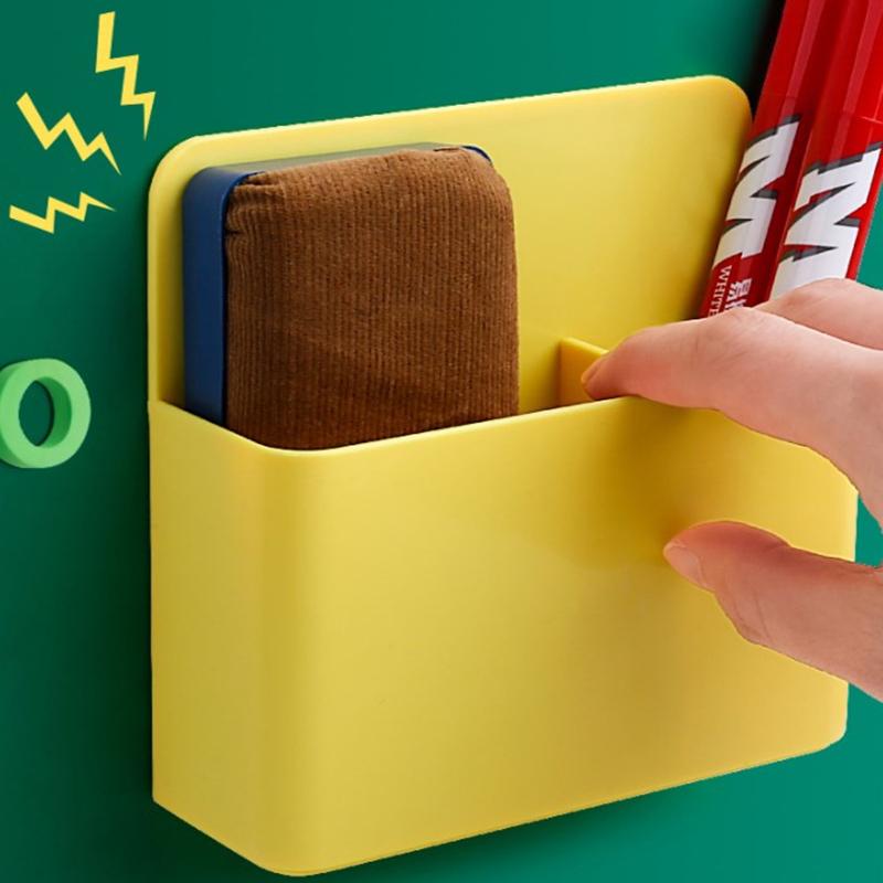 Магнитный ящик для хранения ярких цветов, пластиковый держатель для маркера для доски, контейнер для холодильника, органайзер для домашнего офиса, школьные принадлежности
