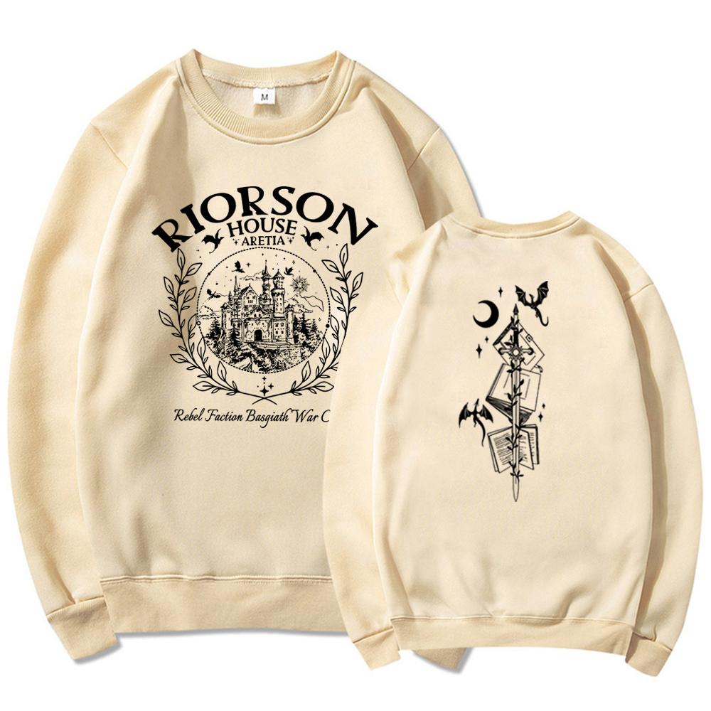 Свитшот Riorson House Fourth Wing Толстовки Basgiath War College Hoodie Мужчины Женщины Длинные рукава Пуловеры Riders Свитера Топ