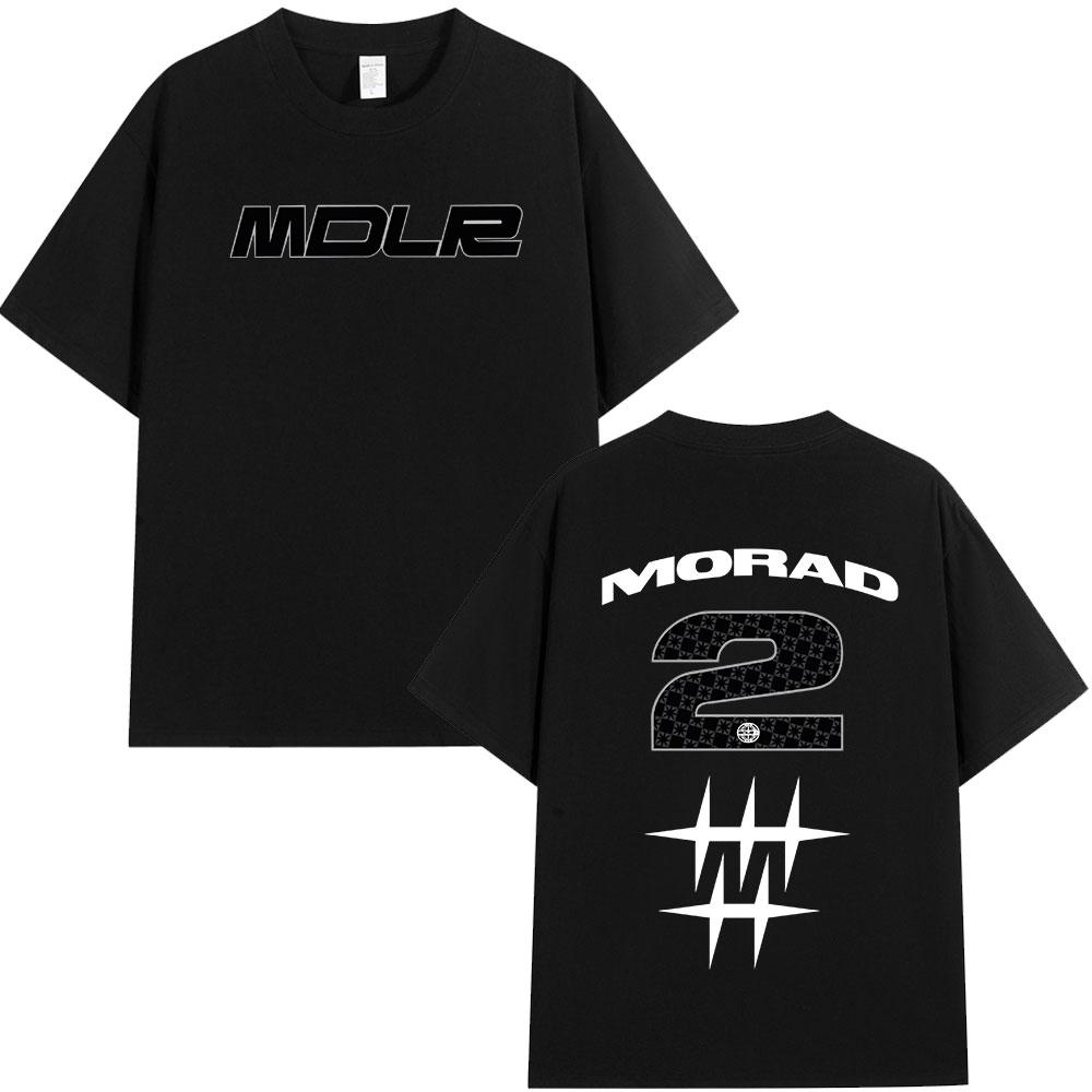 Футболка с принтом певца Rap Morad MDLR Tour Album для мужчин и женщин, Высококачественная, Модная, Хип-хоп, Уличная, Свободная, Дышащая, Из чистого хлопка