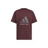 adidas Унисекс свободная футболка с круглым вырезом, удобная, с коротким рукавом, цвет Аврора Рубин