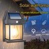 Solar Outdoor Led Courtyard Wall Lamp Human Body Induction Motion Sensor Garden Terrace Garage Door Street Fence Porch Lamp