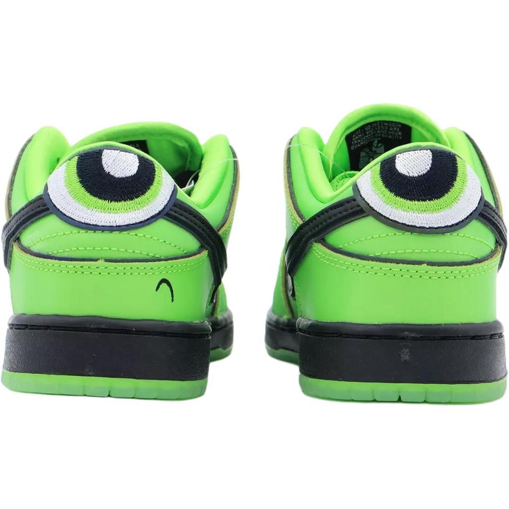 The Powerpuff Girls x Nike Dunk Low Pro SB QS PS Кроссовки детские Зеленый Злой-Зеленый Черный FZ8832-300