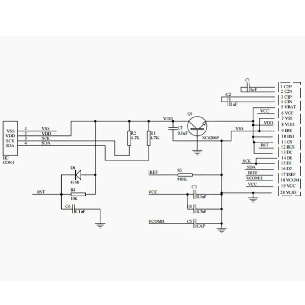 Модуль OLED-дисплея 0,96 дюйма SSD1306 I2C IIC SPI Последовательный 128X64 ЖК-дисплей 4 контакта Желто-синий Бело-синий для Arduino(Паяные штыревые разъемы)