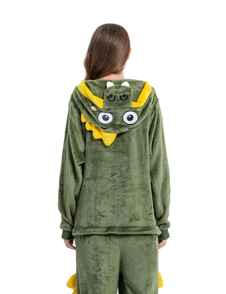 Dorawithme Crocodile Kigurumi Pajamas for Adults, Loungewear, Animal Cosplay Costume, Halloween, Christmas, Unisex (XL)