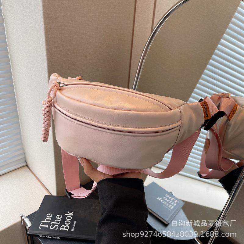 Internet Celebrity Popular Small Bag Women's Bag 2025 New Trendy French Niche Design Fanny Bag Fashion Breast Bag Messenger Bag