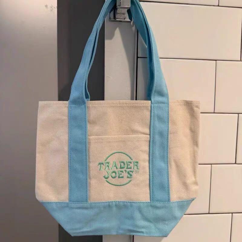 Экологичная мини-сумка-тоут из холста Trader Joe's, большая вместимость