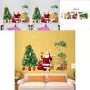 Christmas Wall Sticker Pvc Decorative Removable Santa Claus And Christmas Tree For Home Decor