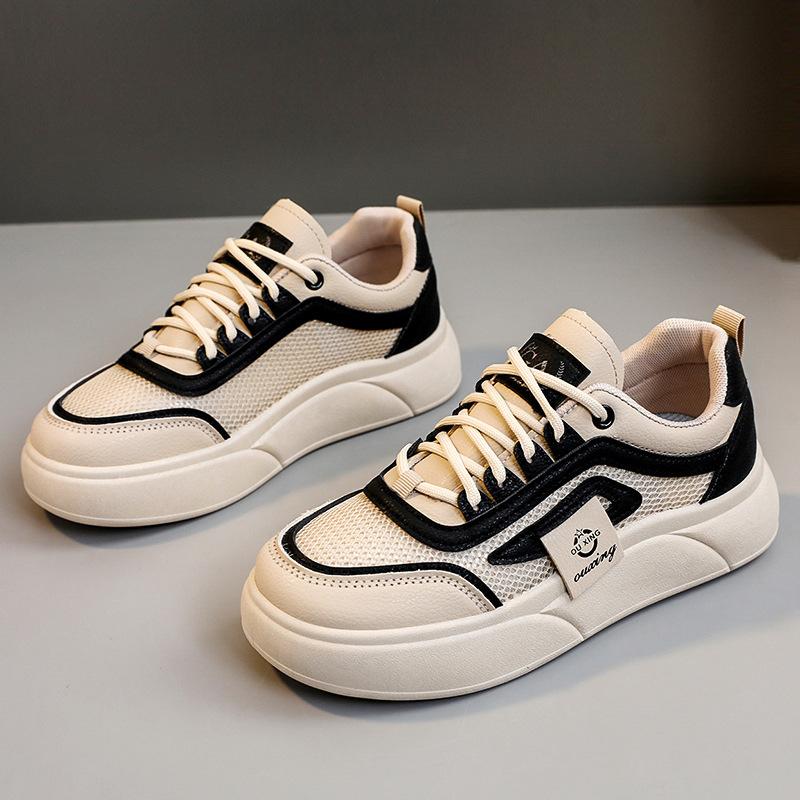 Sh602 Новые белые туфли с сетчатой ​​поверхностью, женские летние туфли на платформе, сетчатые туфли, увеличивающие рост, женская обувь, дышащая и пригодная для носки, спорт для отдыха