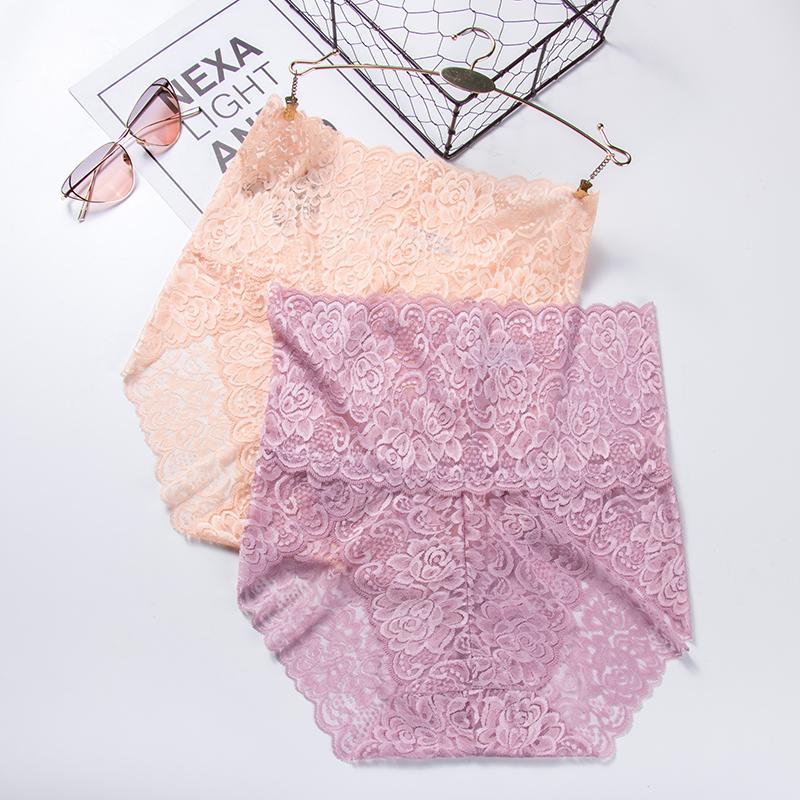 Women's Plus Size Panties High Waist Boxer Briefs Comfortable Transparent Lace Underwear Lingerie
