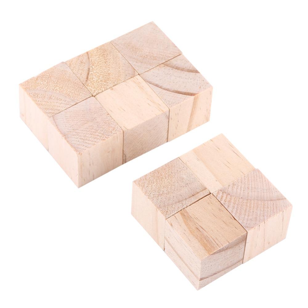 30PCS Unfinished Wood Cubes Blank Wooden Blocks Wood Handmade DIY Wood Square Blocks DIY Projects