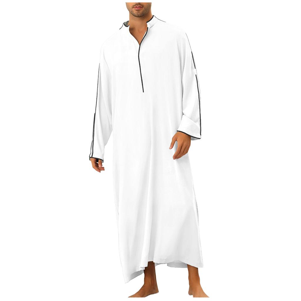 Men's Muslim Clothing Robe Dubai Long Dress Ethnic Clothing Pullover Casual Wear