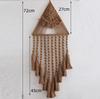 Нортический хлопковый гобелен в стиле бохо, декор макраме «Ловец снов», настенный треугольный гобелен с кисточкой, украшение для спальни и дома