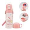 Skater Children's Water Bottle, 2-Way, 470ml (Direct Drinking) or 430ml (Cup Drinking) Design, Sanrio Hello Kitty Big Ribbon, Girls' Stainless Steel,