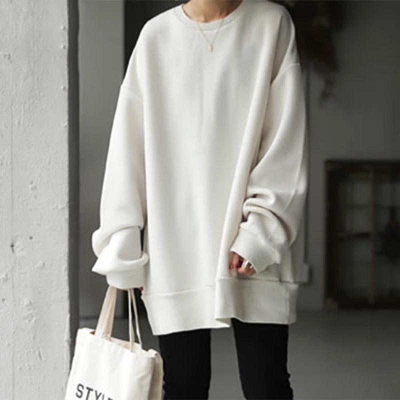 Winter Temperament Women's Pullover Round Neck Loose Fit Women's Hoodie Pullovers & Long Sleeves Women’s