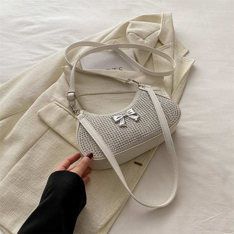 Bowknot Dumpling Shaped Single Shoulder Underarm Bag Handbag Women Fashion Gift