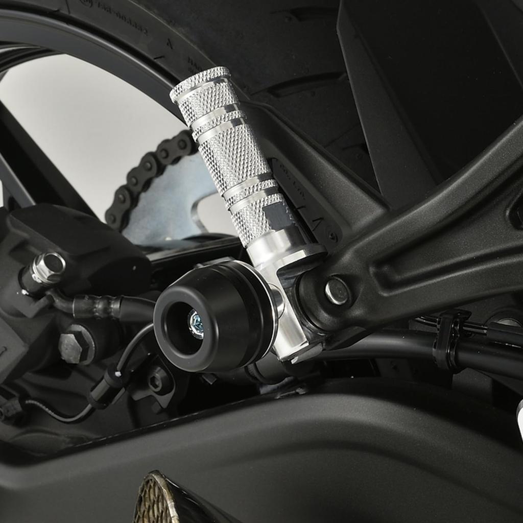 LEDISHUN Tandem Step Slider for Kawasaki Z650, Z750, Z750S, Z800, Z900, Z900RS/Cafe, Aluminum, Left and Right Set (Titanium Color)