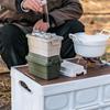 Durable Camping Storage Box Plastic BBQ Utensils Organizer Gift Mini Storage Box  Travel