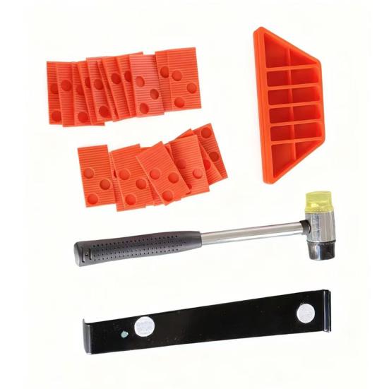 Набор для укладки ламината из 23 предметов с 20 напольными распорками, киянкой, монтажным блоком, монтажной лопаткой, инструментом для укладки виниловой плитки и деревянного пола