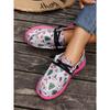 Lace-up Flat Plus-size Sneakers Women's Fall 2025 New Casual Graffiti Color-blocking Low-top Shoes
