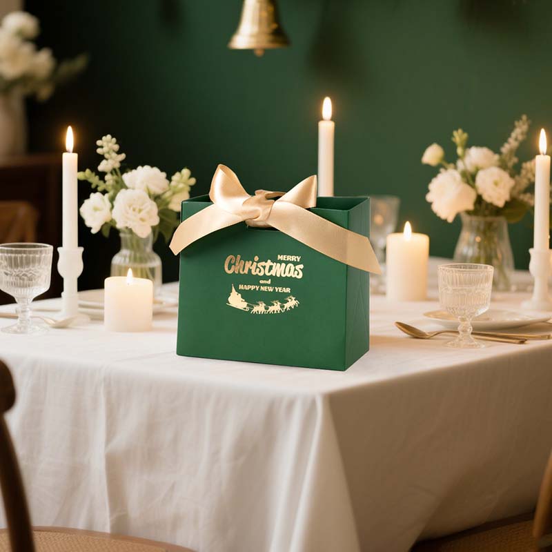 WTEMPO Рождественский бант из ленты, подарочные коробки, рождественский декор для вечеринки, упаковочные коробки, крафт-пакеты для DIY, идеально подходят для Хэллоуина, Нового года