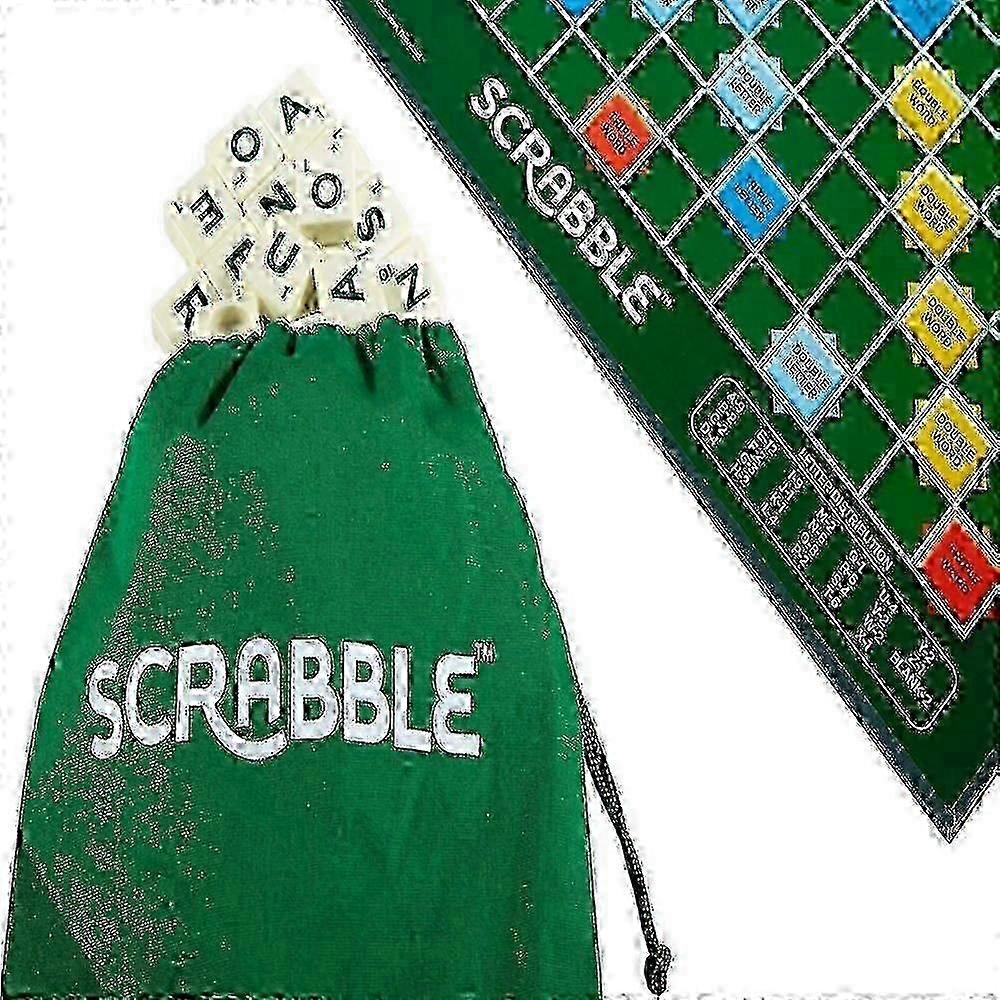Роскошный набор Scrabble с фиксирующимися фишками для семейных развлечений_fosm