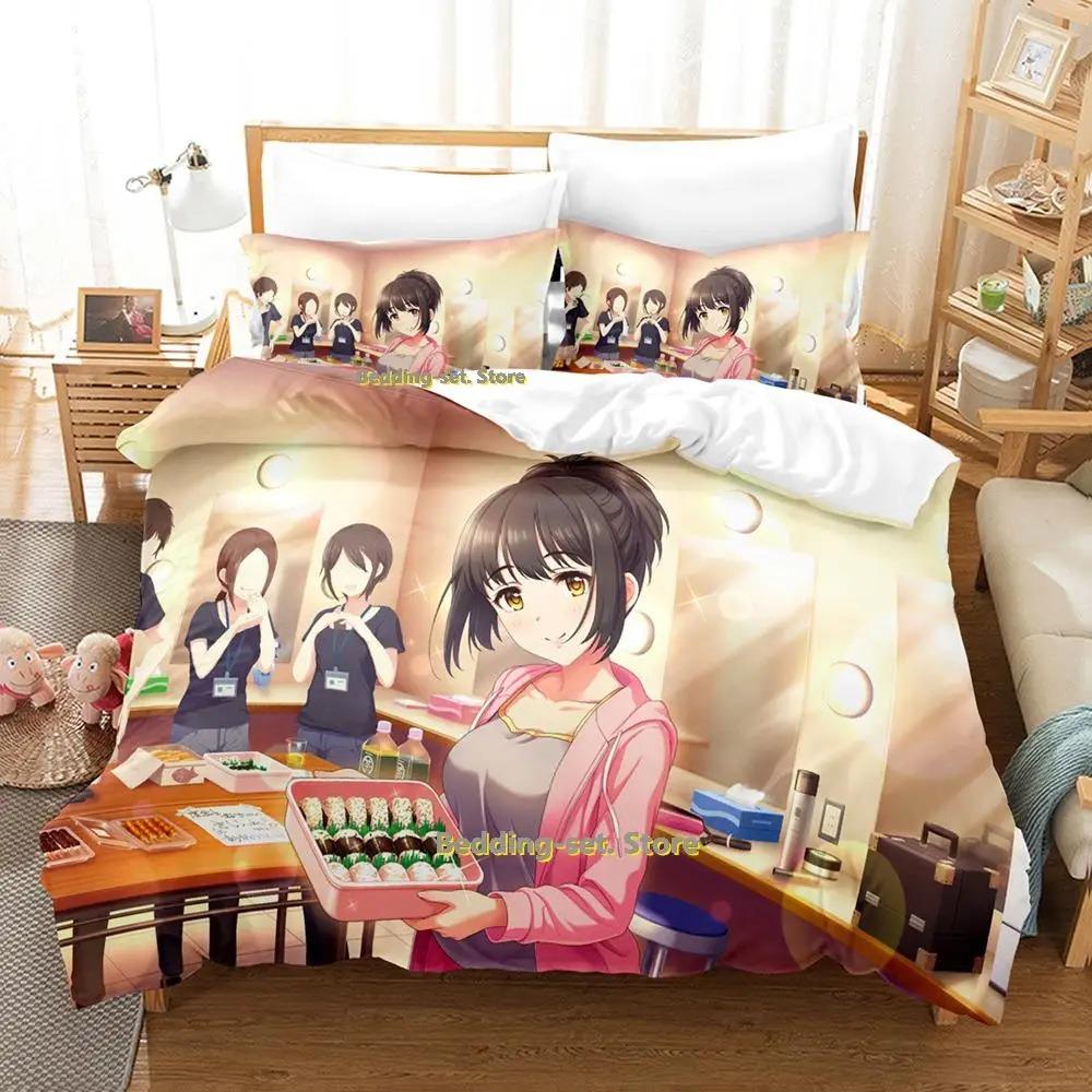 Комплект постельного белья Takafuji Kako Односпальный Полуторный Двуспальный Кинг-сайз Комплект для кровати Взрослый Детский Спальня Комплекты пододеяльников Аниме Девушки Кровать