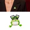 Unique Frog Eye Design Enamel Brooch Animal Jewelry Animal Lover Enamel Frog Pin For Women Men Fashion Accessories