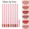 Карандаш для губ Водостойкая матовая матовая бобовая паста Color Hook Line Lip Lipstick Pen Пена-карандаш Не выцветает Карандаш для губ