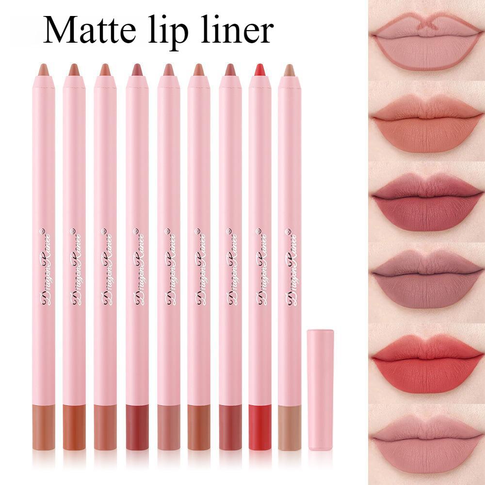 Карандаш для губ Водостойкая матовая матовая бобовая паста Color Hook Line Lip Lipstick Pen Пена-карандаш Не выцветает Карандаш для губ