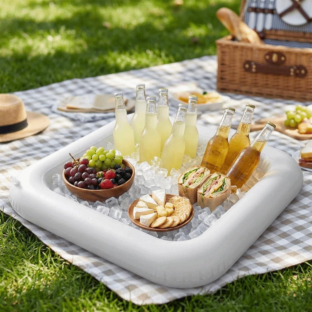 PVC Inflatable Serving Bar Multi-functional Pool Float Tray Summer Salad Tray Pool Party