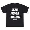 Chief Keef Футболка с принтом Lead Never Follow Leaders Мужская Винтажные Футболки Повседневная Хлопковая Оверсайз с коротким рукавом Streetwear