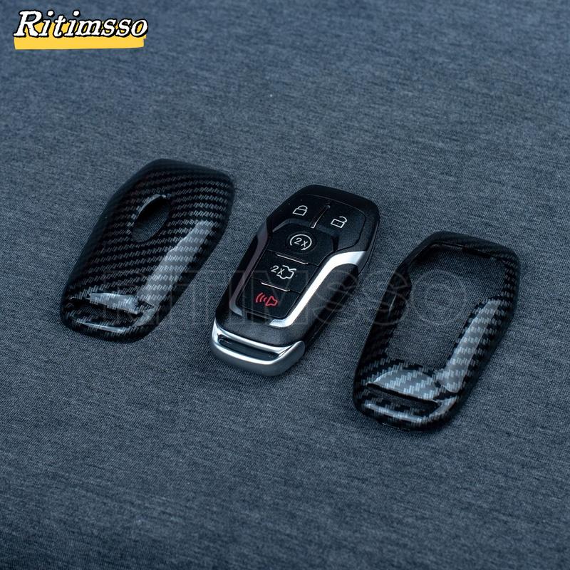 Новый Чехол-Брелок из Углеродного ABS для Ключей Автомобиля Ford Fusion Mondeo Mustang F-150 Explorer Edge Автоаксессуары