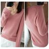 Long Sleeve Sweater Women's V-neck Knit Sweaters Stylish Long Sleeve Pullover Tops with Ribbed Trim for A Chic Elegant Look