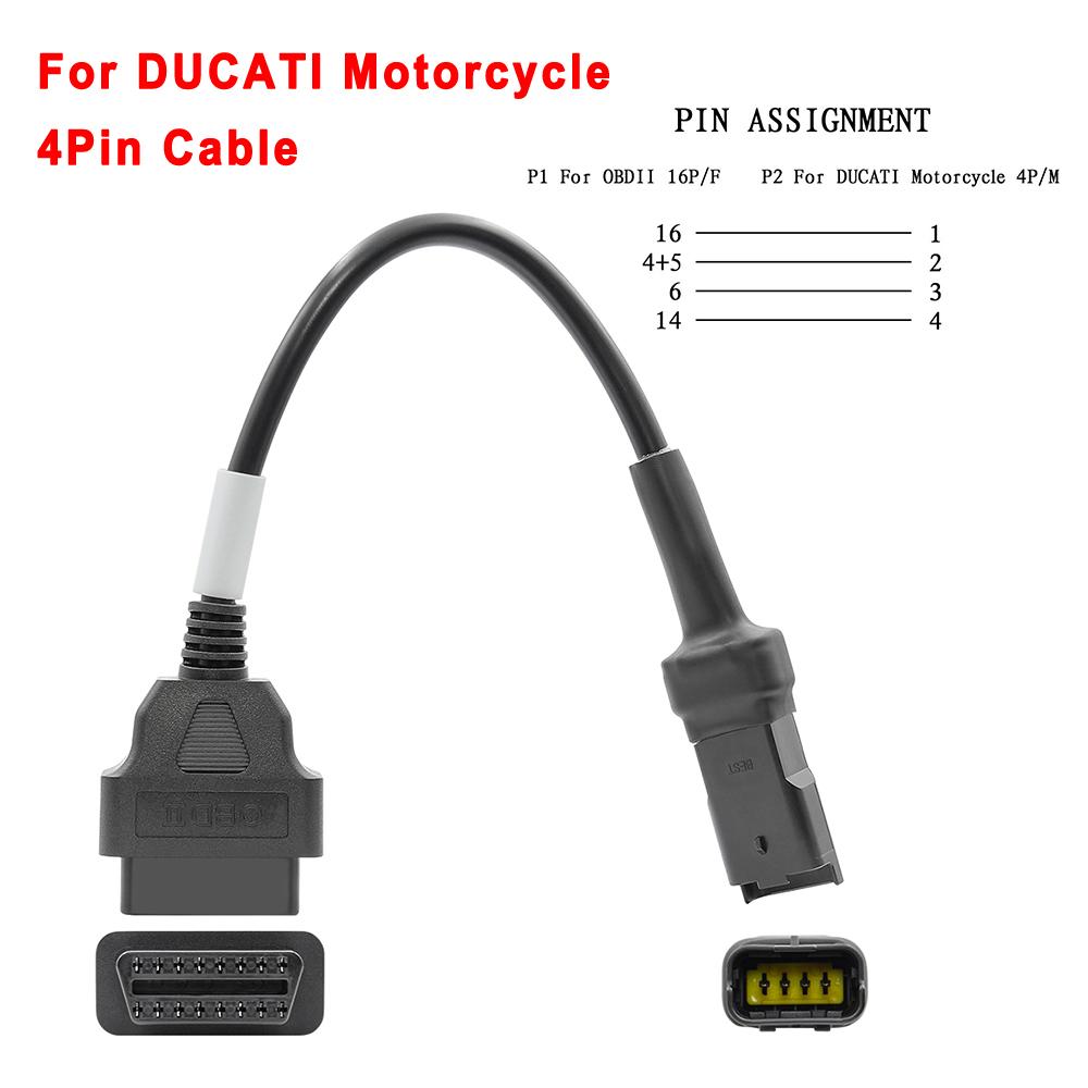 Для KTM OBD2 разъем мотоцикла мотобайка Для YAMAHA Для HONDA Moto Для Ducati OBD 2 удлинительный кабель диагностические инструменты