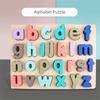 Matching Games Alphabet Number Puzzle Mathematics Kids Puzzle Toys 3D Wooden Board  Birthday Gift