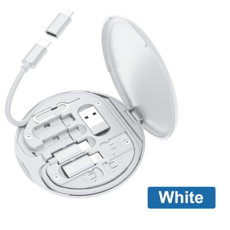 HdooLink 5 в 1, 60 Вт, кабели для быстрой зарядки, Type-C, кабель для передачи данных мобильного телефона, USB-зарядное устройство, коробка для хранения, комбинированный набор кабелей для передачи данных для Huawei Xiaomi