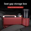 Leather Car Seat Gap Storage Box Water Cup Phone Brace Auto Accessories For Porsche Cayenne Panamera Macan 911 718 Taycan Cayman