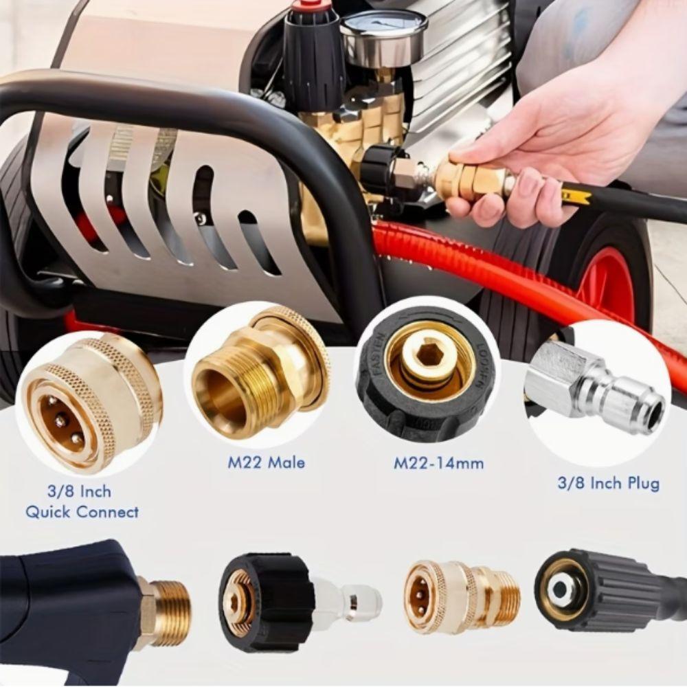 2pcs Quick Connection Pressure Washer Adapter Set Pressure Washer Connector Car Wash