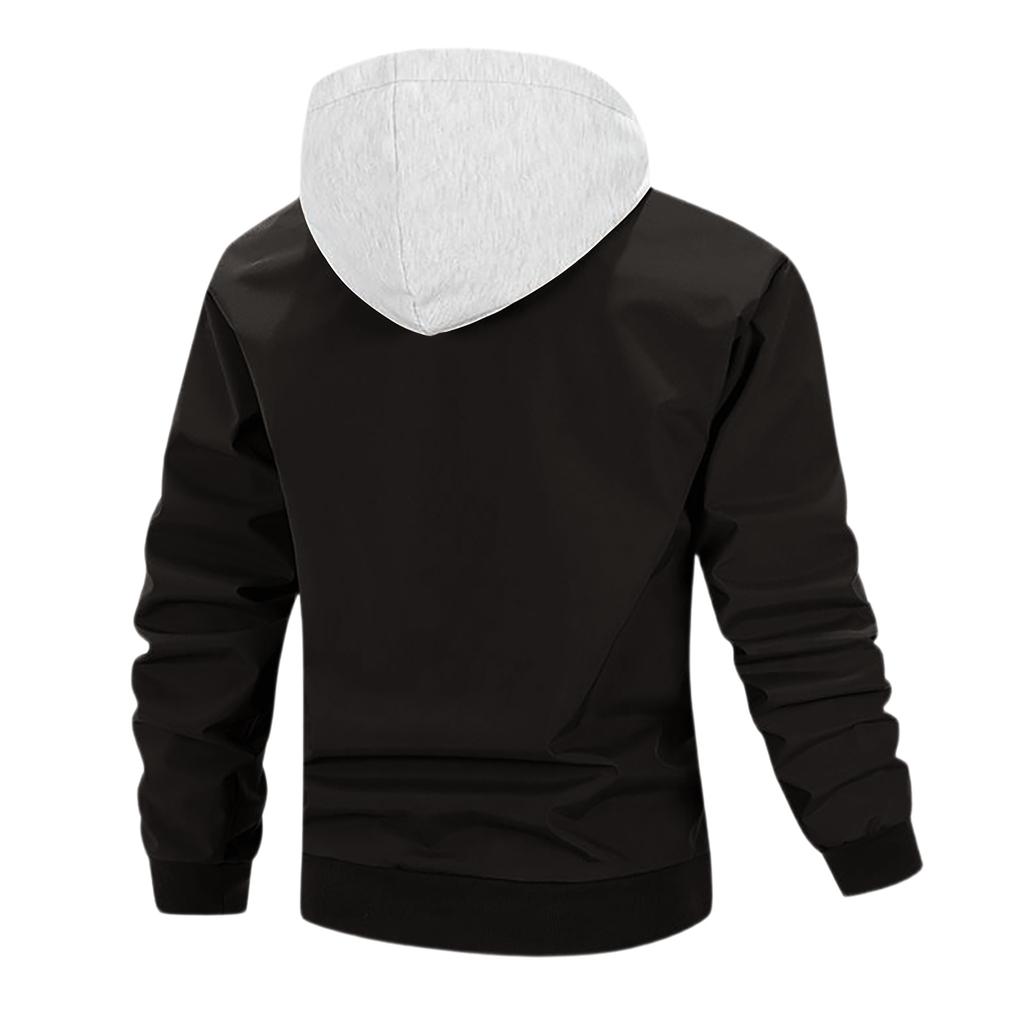 Men'S Loose Jacket Fashionable Multi Pocket Hooded Jacket