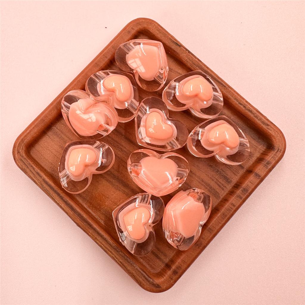 10Pcs Jewelry Making13*17mm Loose Beads Heart Crafts DIY For Necklace Bracelet Pendant