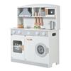 OSJ Play Kitchen Play Set with Cookware White Light, Included, Ingredients, Vegetables, Housework,