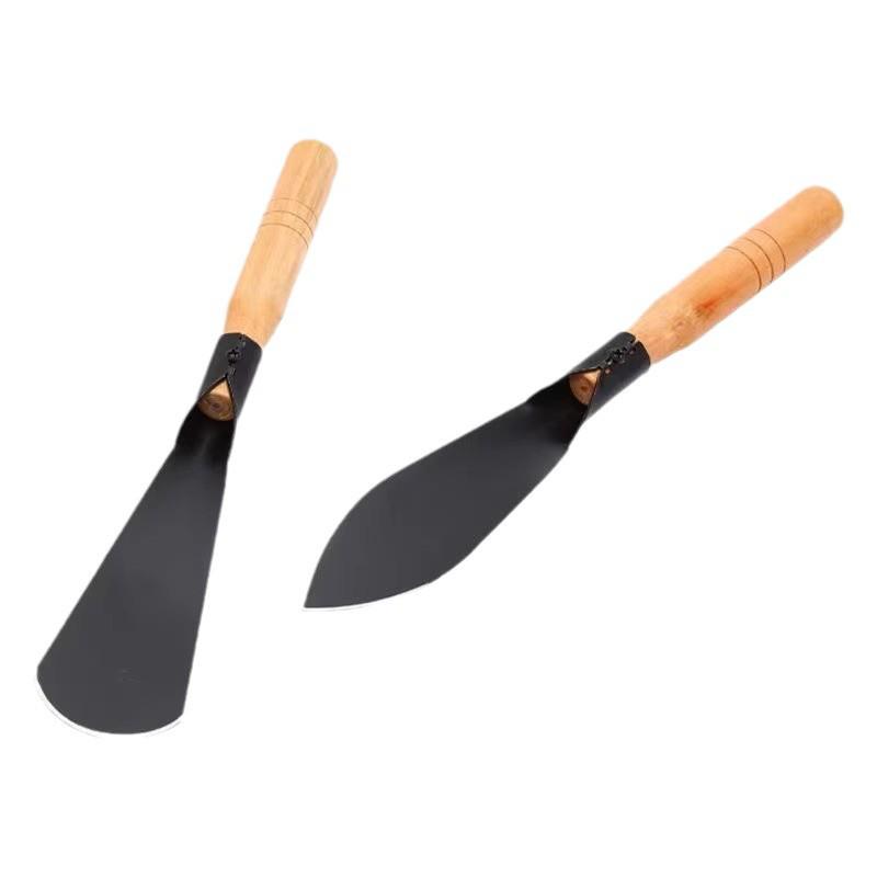 Марганцевая сталь Маленькая садовая лопата для посадки и прополки, с деревянной ручкой