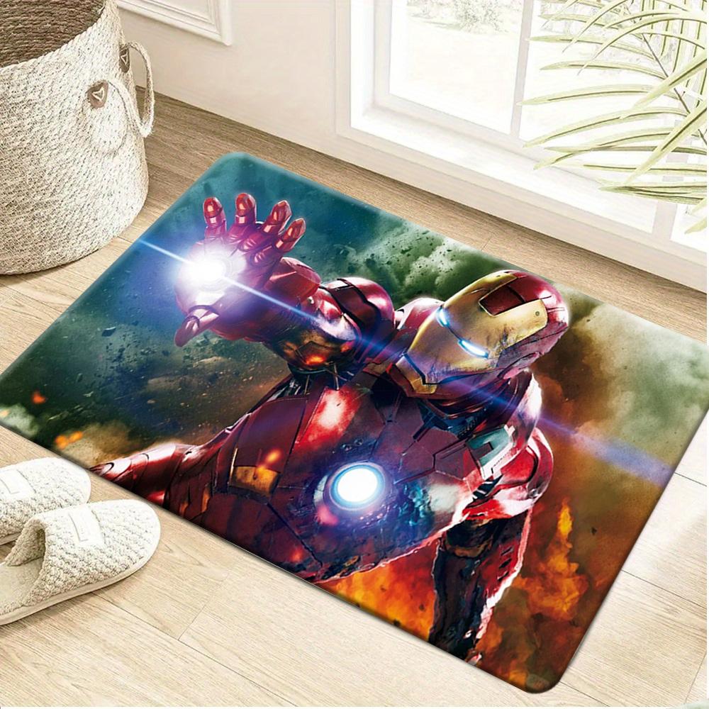 1pc Marvel Themed Printed Doormat, Flannel Machine-Washable Rectangular Rug, Decorative Door Mat, Kitchen Mat, Outdoor Mat, W