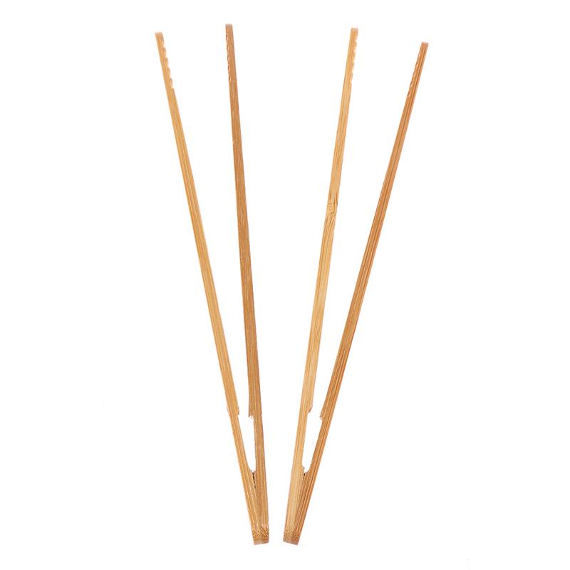 2 шт. бамбуковые щипцы деревянные пищевые тосты салат щипцы щипцы зажим для приготовления выпечки барбекю